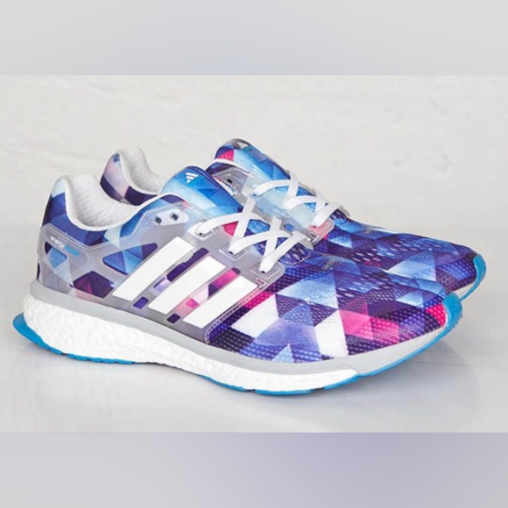 Adidas Men's Energyboost ESM Geometric White Sneakers Size 9.5 US